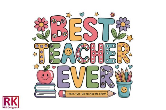 Best Teacher Ever Cute Boho Teacher Svg: Graphics for Crafts