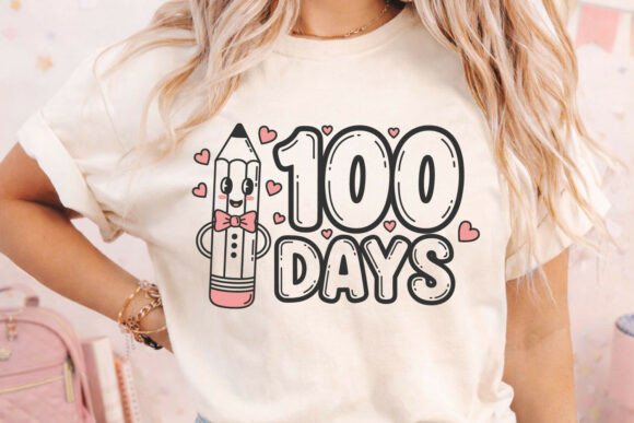 Bow Tie and Hearts 100 Days School SVG: Graphics for Crafts