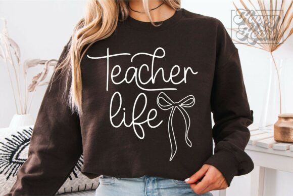 Coquette Teacher Life SVG PNG Gift