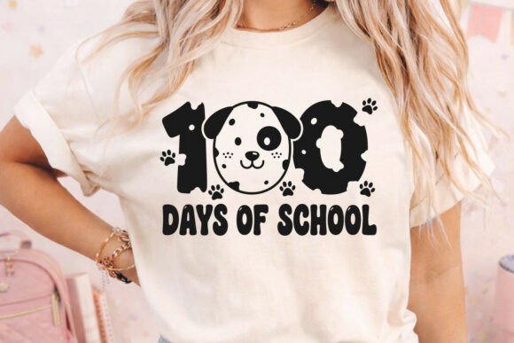 Dog Face 100 Days of School SVG PNG