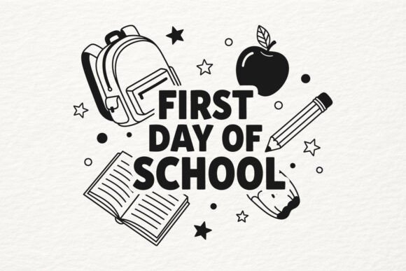 First Day of School SVG Pencil Classroom Graphics