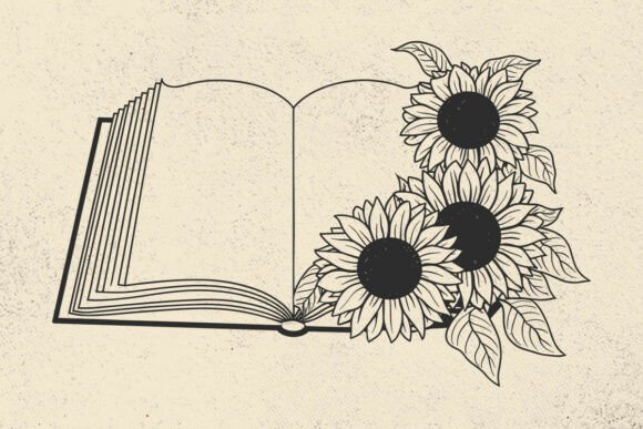 Flower Book with Sunflowers Svg: Graphics and Crafts in One