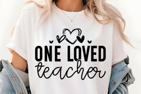 Heart One Loved Teacher SVG for Crafts and Graphics