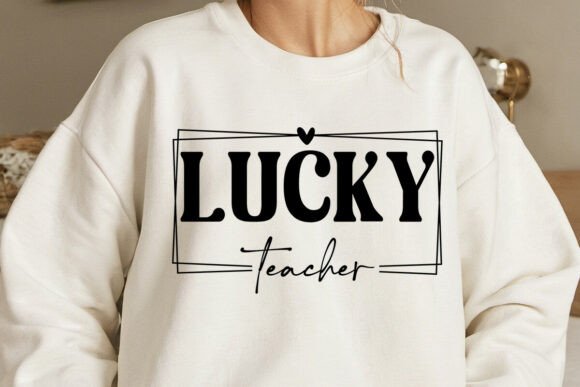 Retro Lucky Teacher Shirt SVG