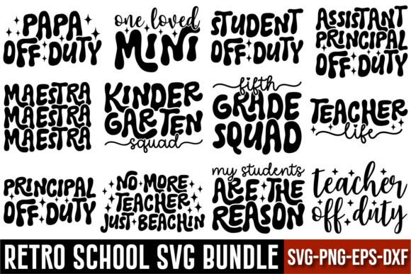 Retro School SVG Bundle Graphics & Crafts