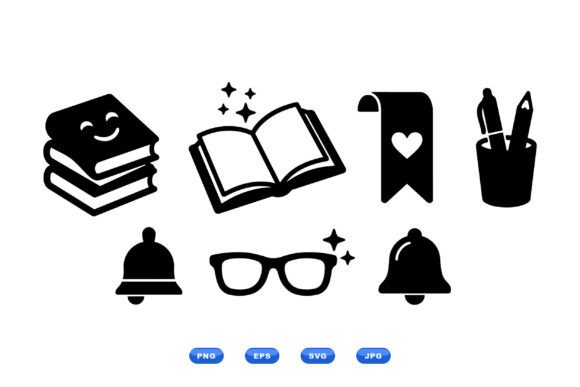 School Icons SVG Collection: Graphics for Crafts and Small Business