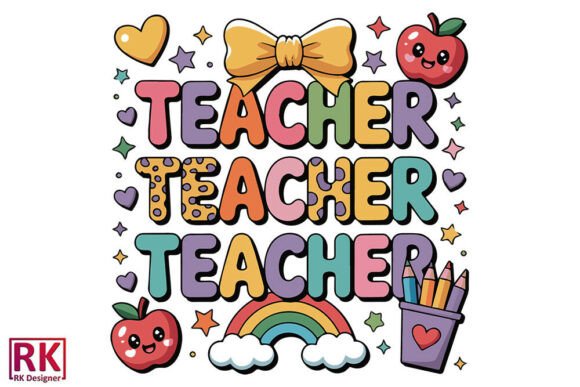 TEACHER Cute Boho Teacher Svg for Crafts & Graphics