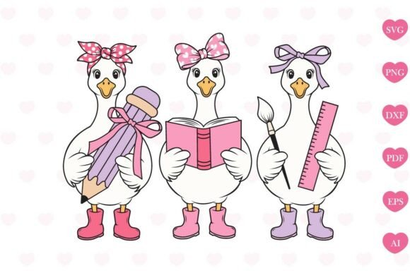 Teacher Goose Svg for Crafts and Graphics