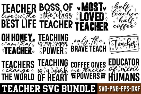 Teacher SVG Bundle for Graphics & Crafts