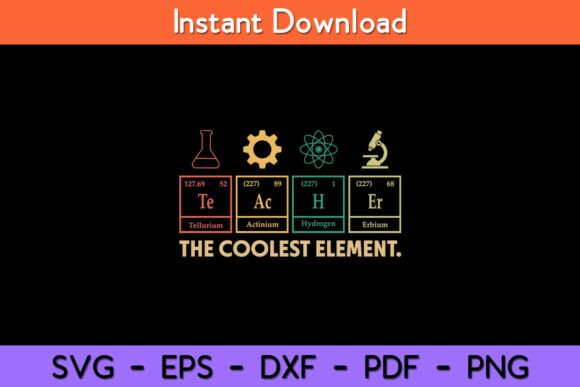 Vintage the Coolest Element Periodic Graphics
